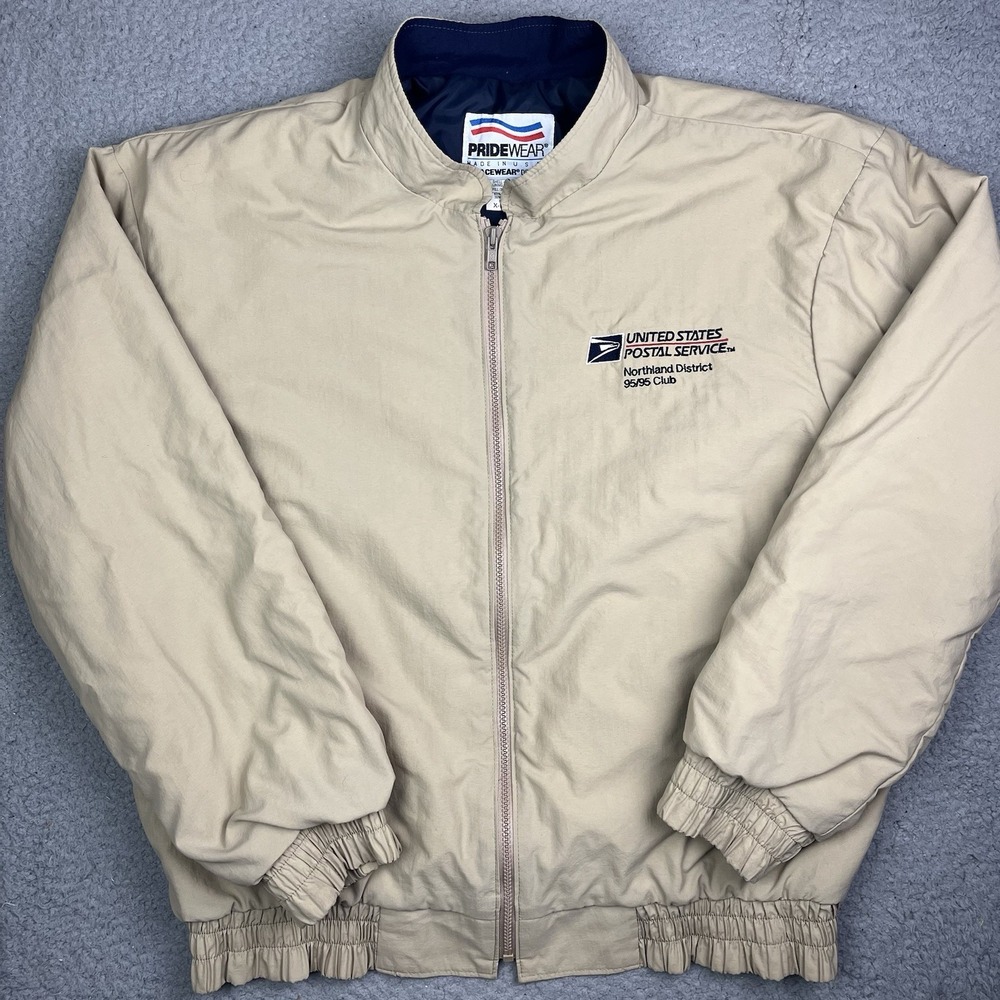 Vintage 90s USPS Post Office Bomber Jacket Uniform Northland Duluth MN - XL